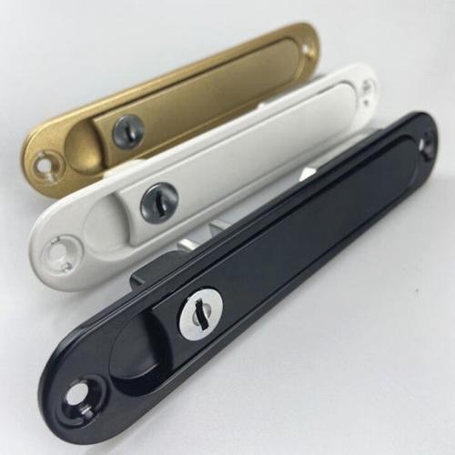 安俊晟带钥匙窗户把手金刚网铝合金纱窗配件隐形执手锁隐藏式平开暗锁
